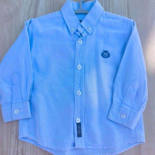 Camisa Social Azul-Claro. Metro &go, 9M - 12M