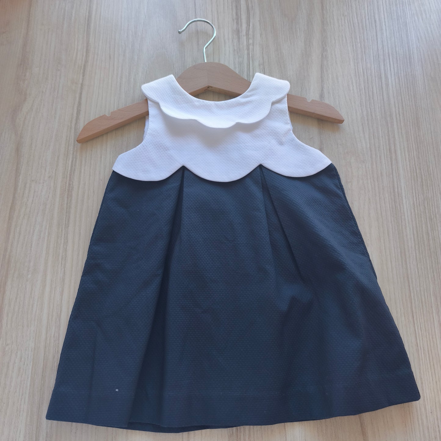 Vestido de Piqué Jacadi Paris – Azul Marinho e Branco
