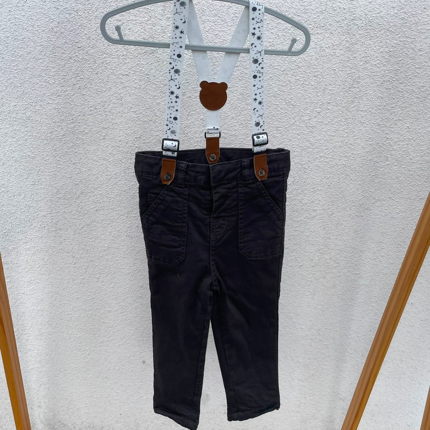 Calças com Suspensórios Urso Orchestra – 18M (81 cm)