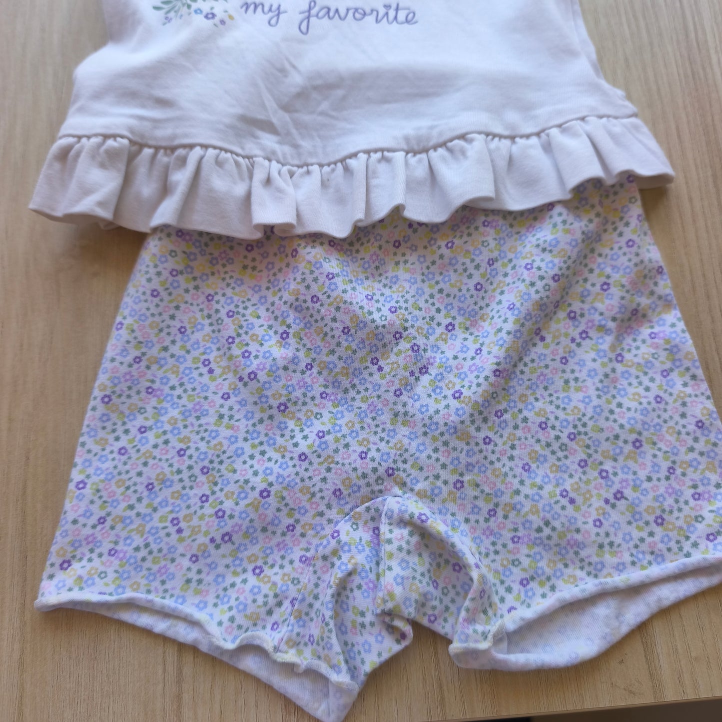 Conjunto de Verão H&M com Touca "My Favorite" – 4-6 Meses (68 cm)