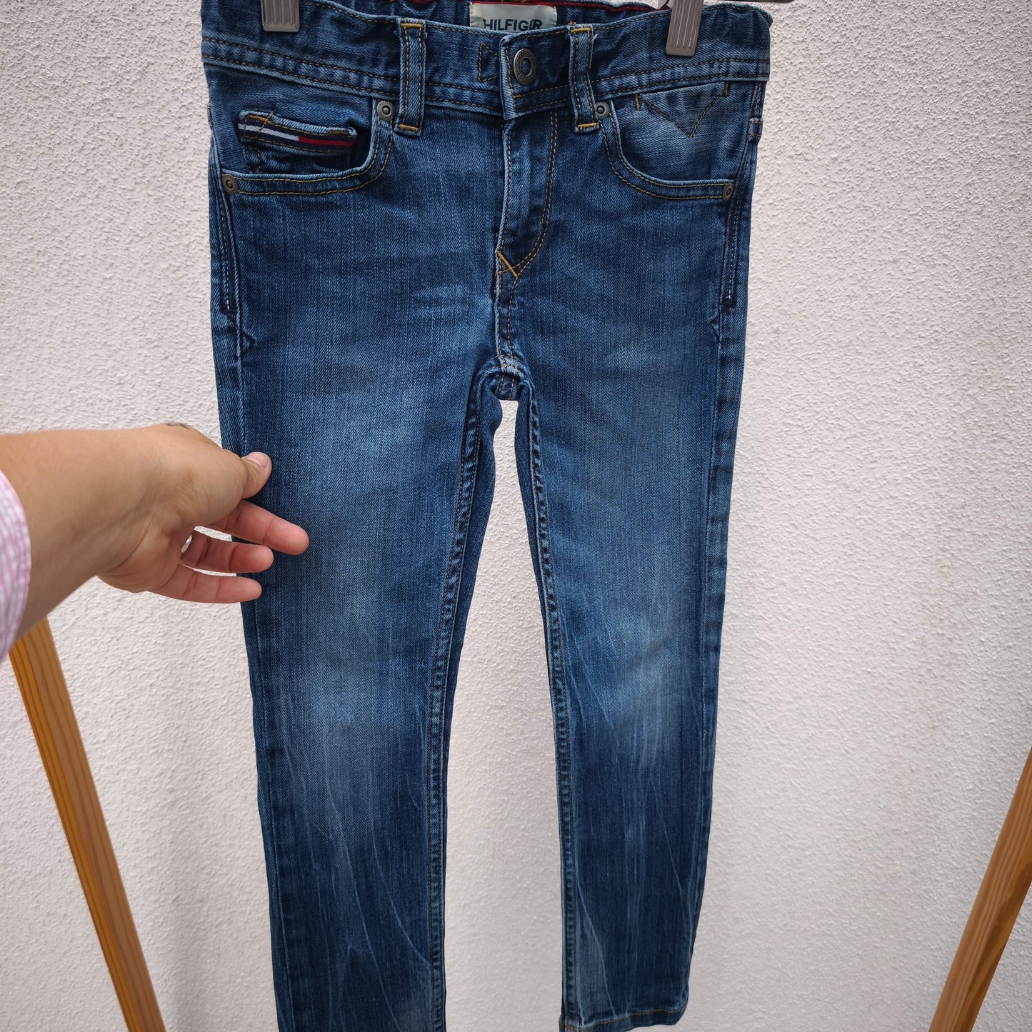 Calças de Ganga Hilfiger Denim Slim Fit 5-6 anos
