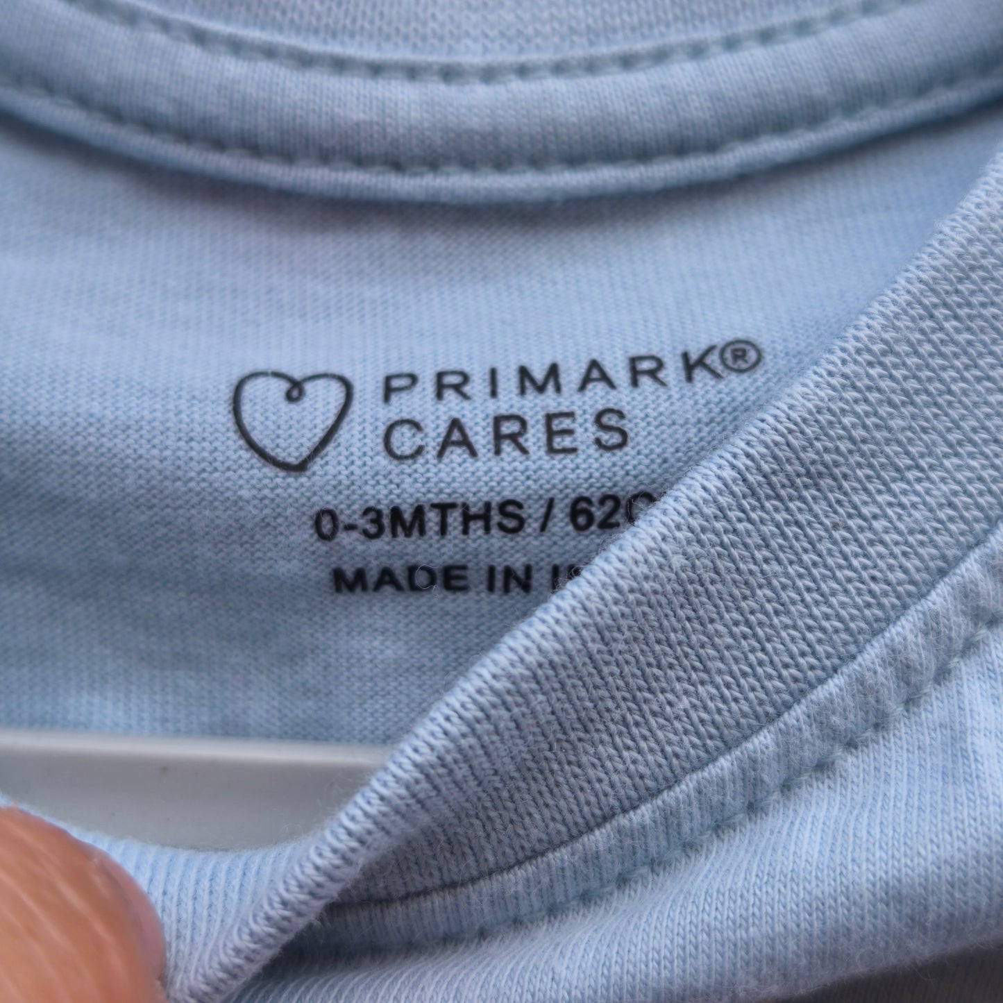 Camisola Primark Cares Azul-Claro "Grow with the Flow" – 0-3 Meses (62 cm)