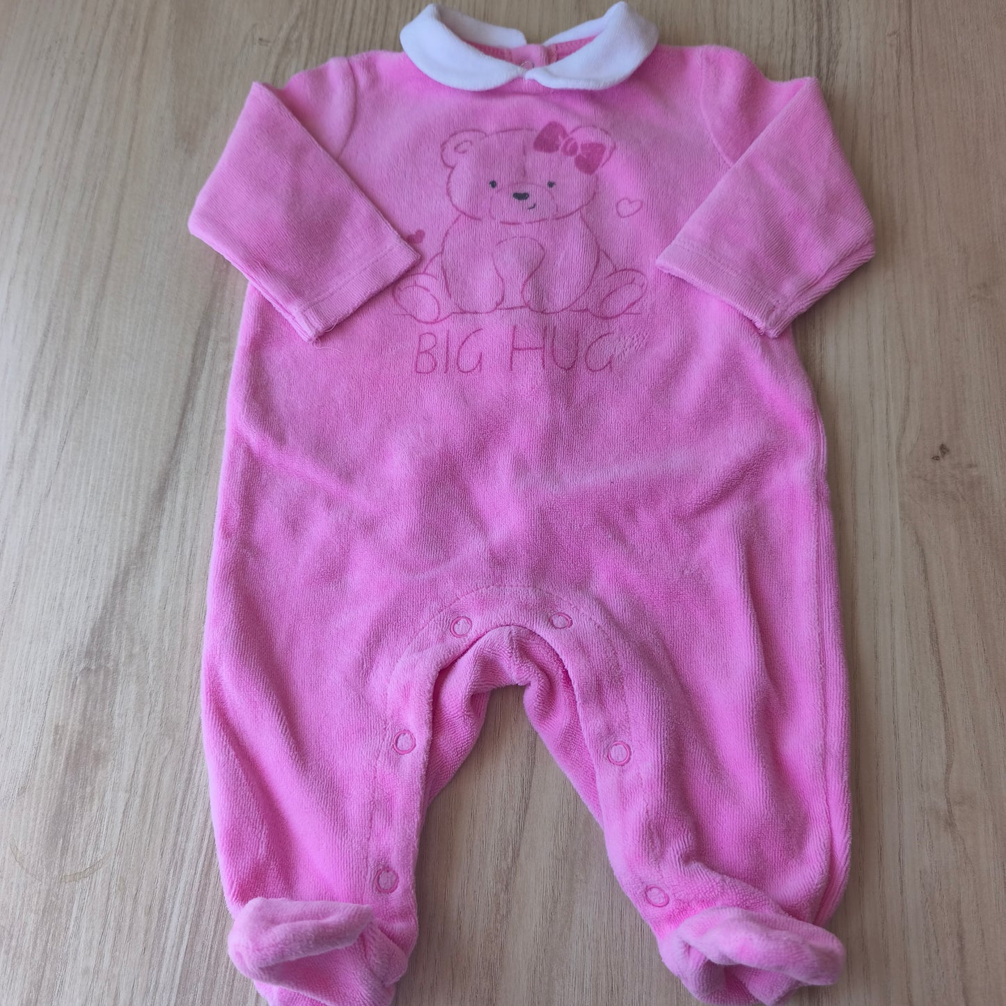 Babygrow de Veludo Rosa "Big Hug" – Prénatal