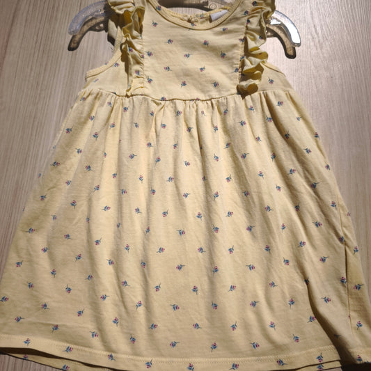 Vestido de Alças Amarelo com Flores H&M
