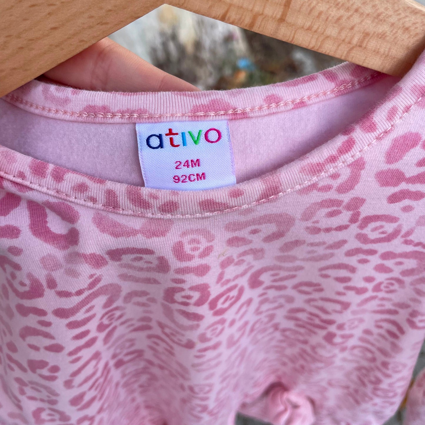 Vestido Rosa Animal Print - Ativo Kids 12-24 meses