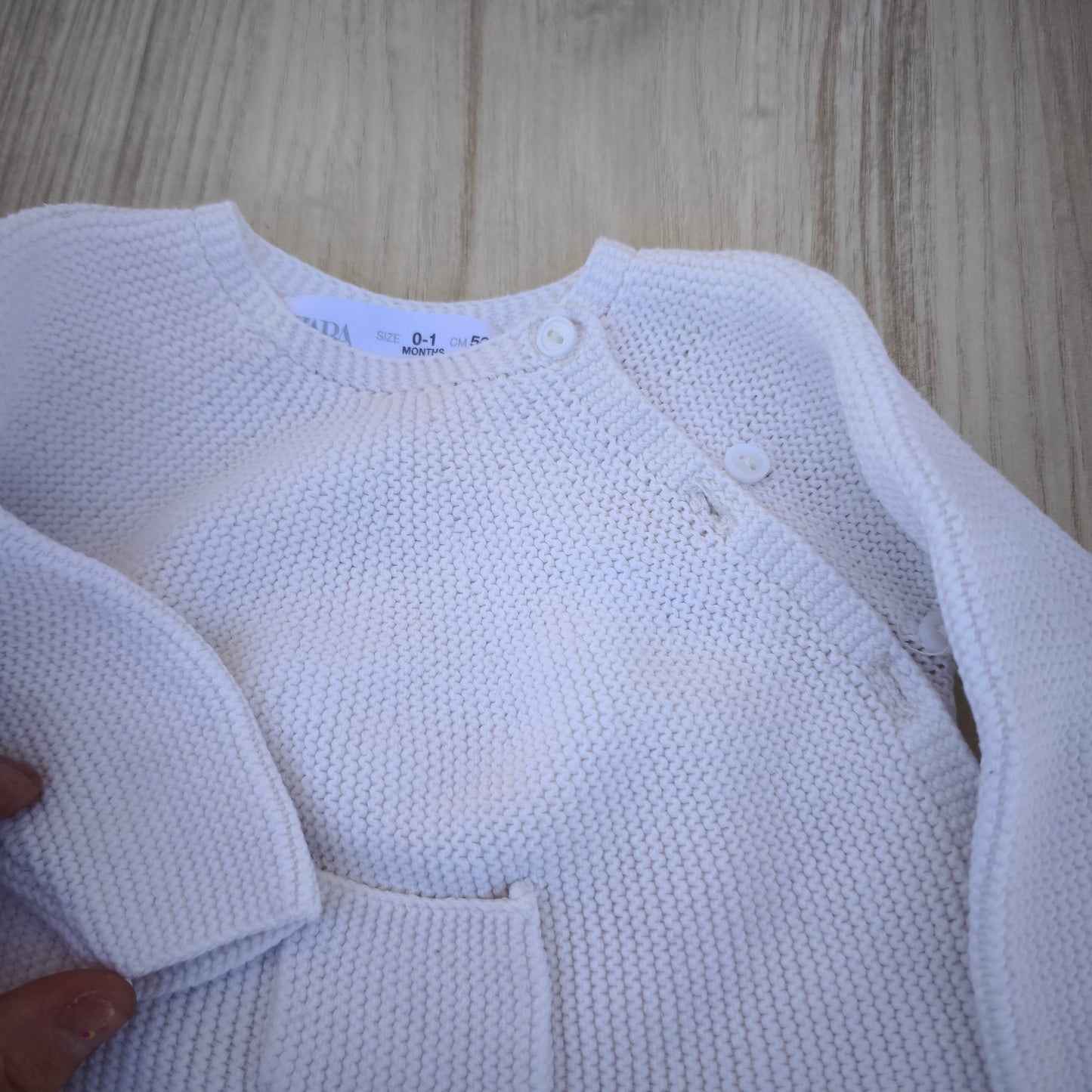 Casaco de Malha Cruzado Zara — Branco