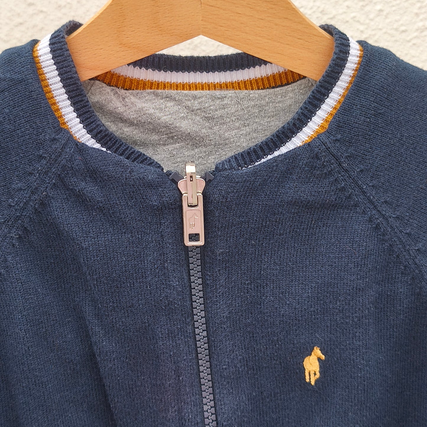 Casaco de Malha Reversível Estilo Bomber 5-6 anos