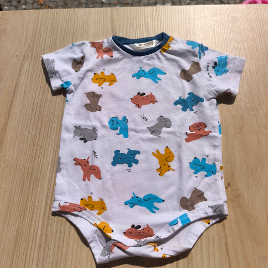 Body Colorido Estampa de Cachorrinhos, Mayoral, 2-4 meses