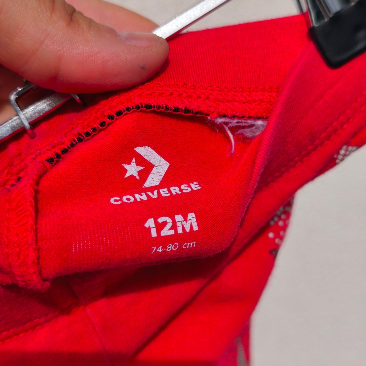 Leggings Desportivas Converse Vermelhas com Glitter – 12 Meses