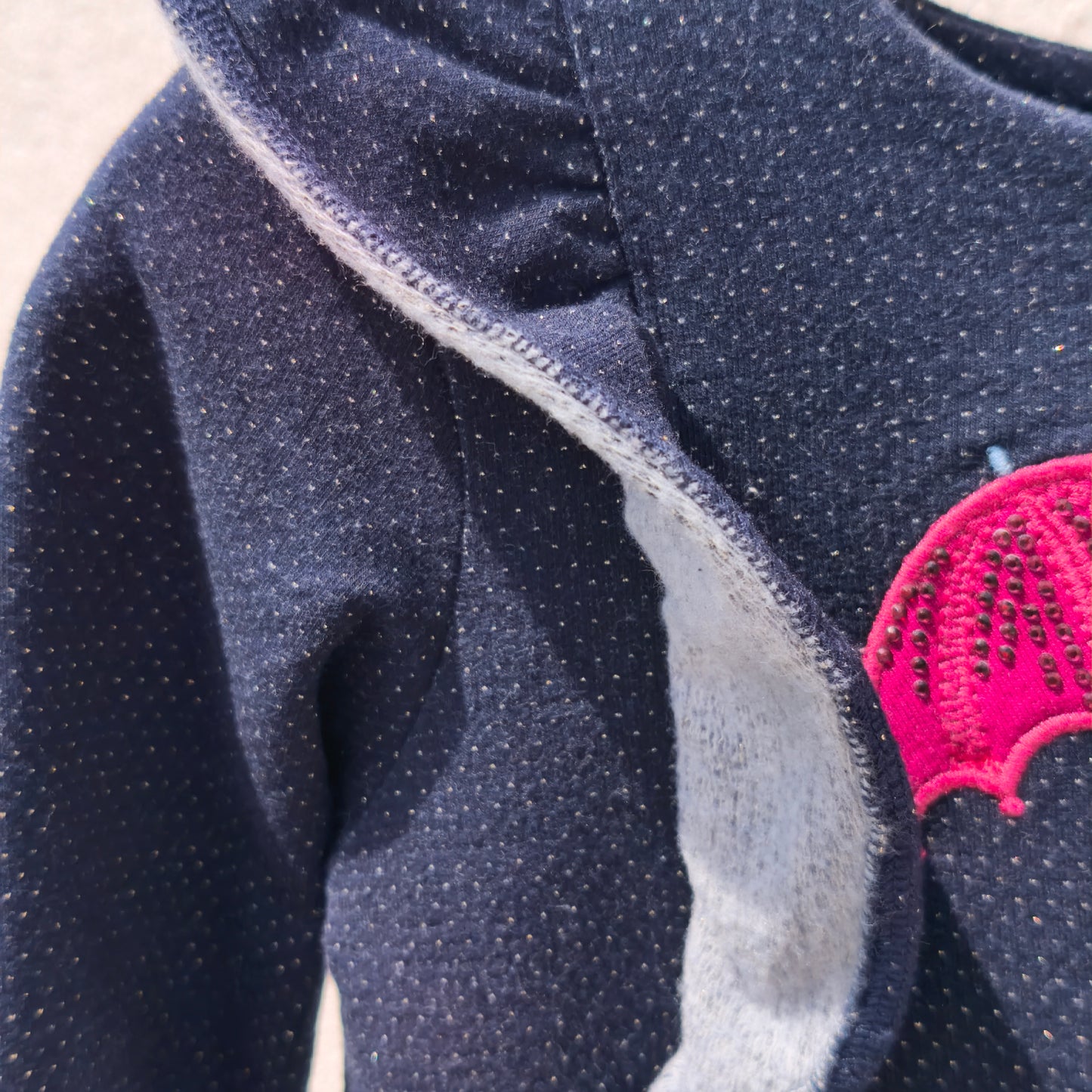 Vestido Azul-Escuro com Brilhos e Bordado Mayoral – 4 Anos
