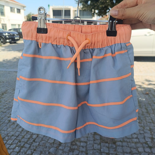 Calções de Banho para Menino Lefties Kids Azul e Laranja Às Riscas