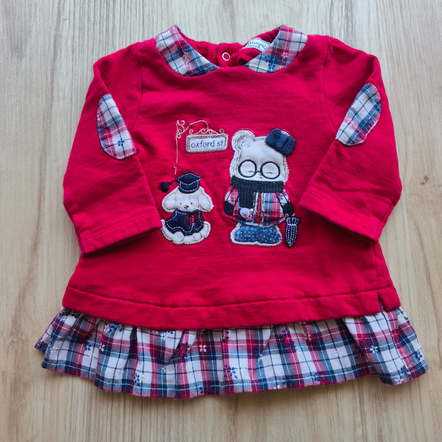 Vestido de Moletão Vermelho Estilo "Colégio" – Mayoral