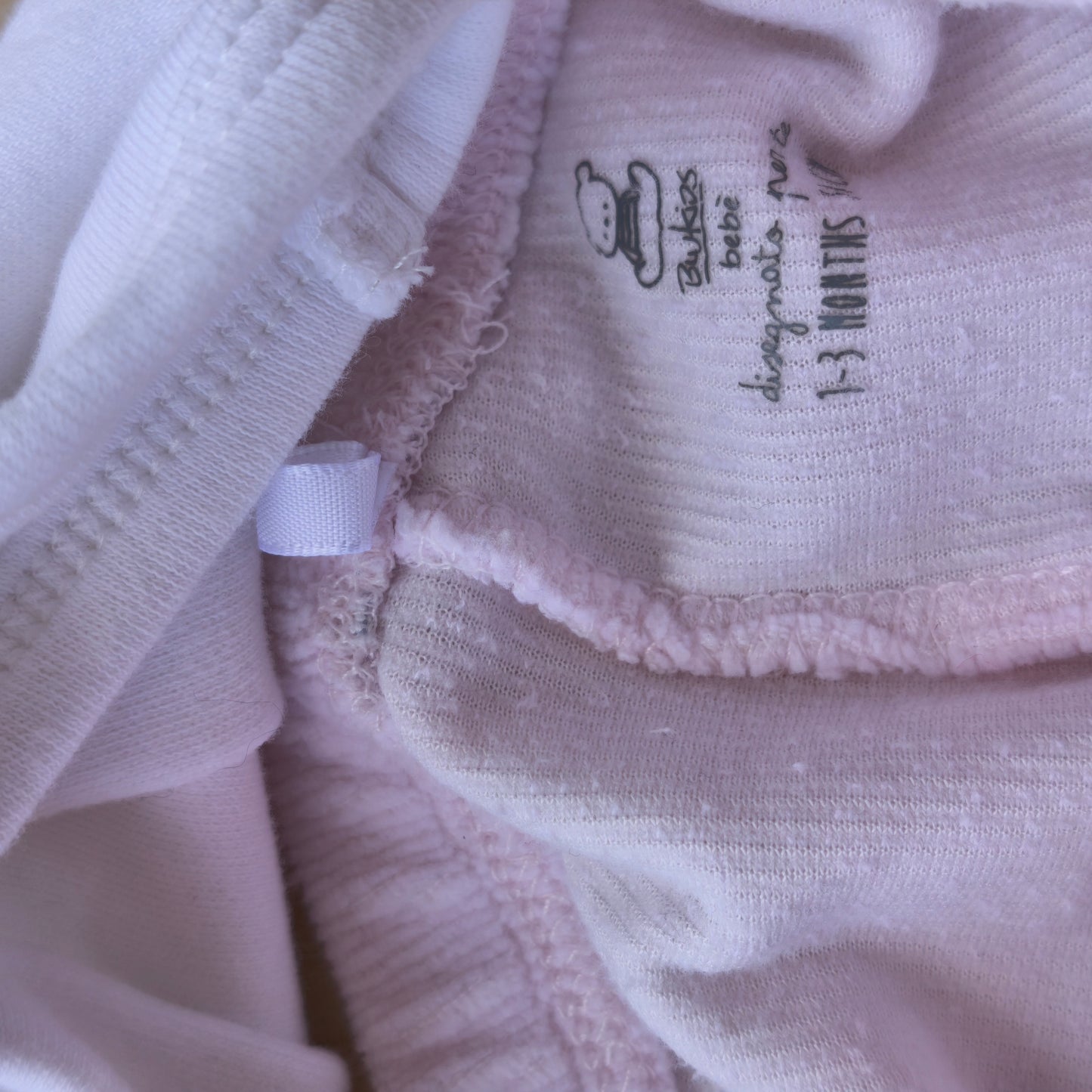Conjunto Bebé Body Losan Branco + Leggings Zippy Rosa-Claro – 1-3 Meses (56-62 cm)