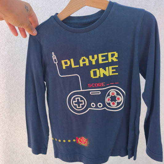 Camisola de Manga Comprida Gamer "Player One" (My Chicco) 5-6 anos