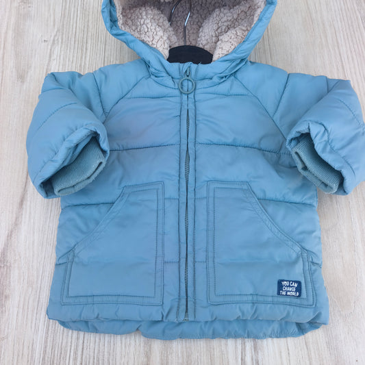 Casaco Acochoado Azul-Estoril com Carneira (El Corte Inglés - Baby Collection)3-6 Meses